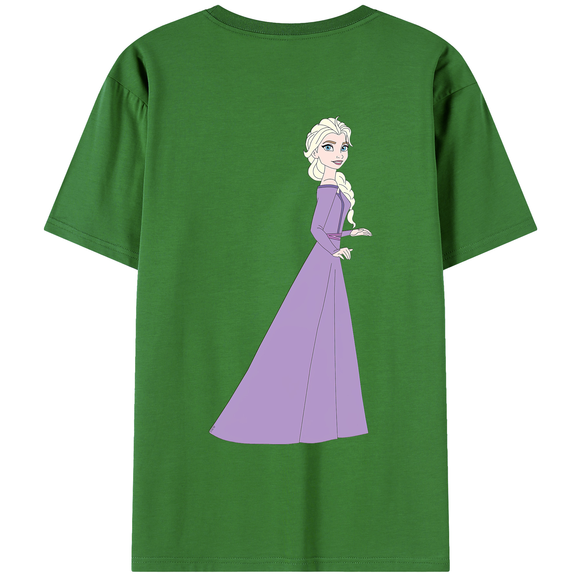 （画像用） アナと雪の女王 アンナ エルサ Frozen Anna Elsa レディース半袖Tシャツ(バックプリント)